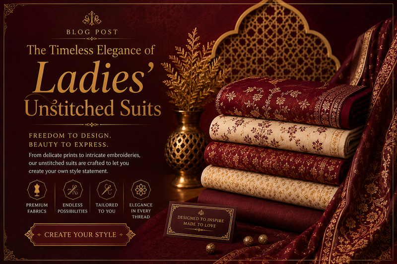 The Timeless Elegance of Ladies' Unstitched Suits
