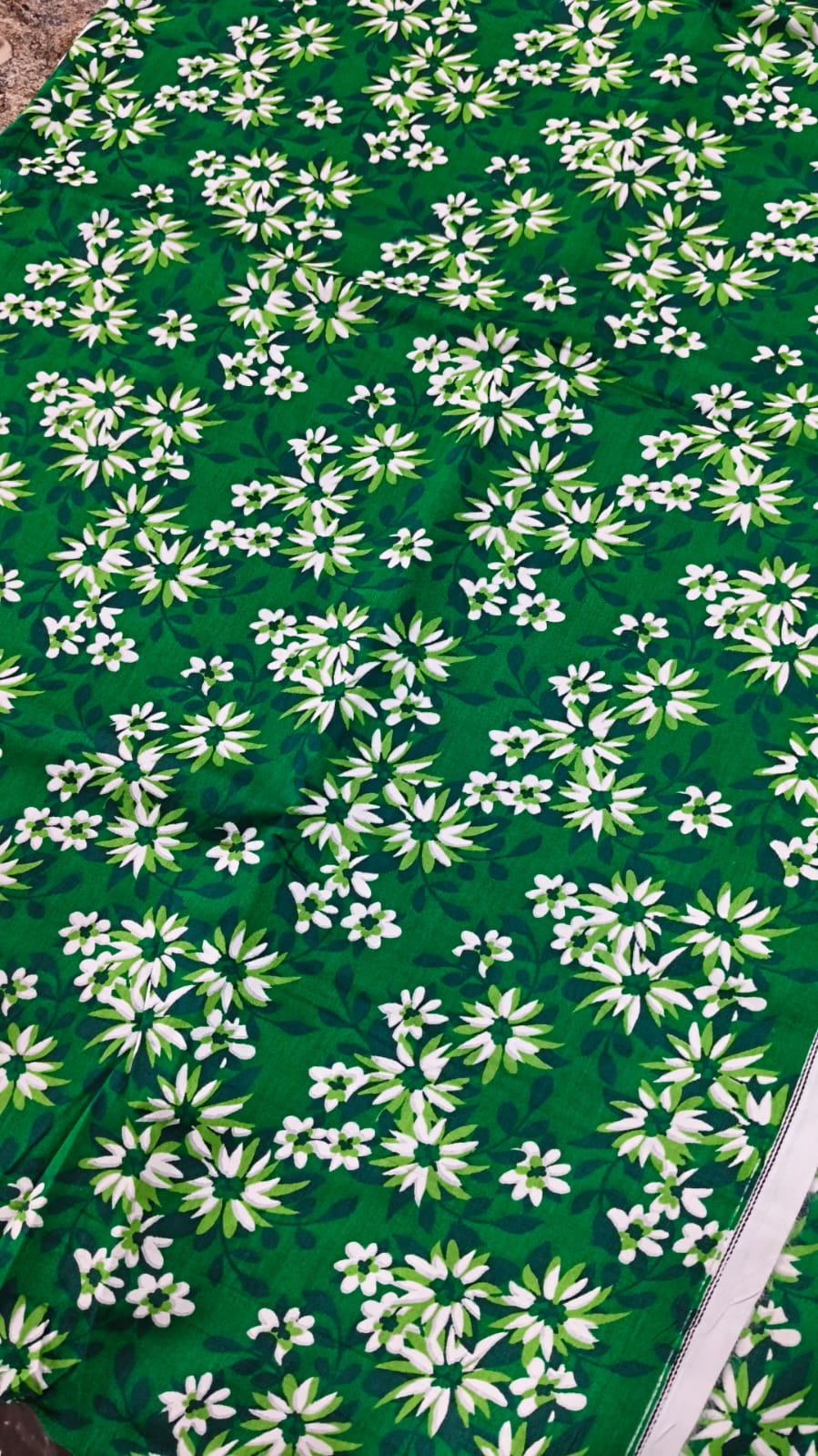 Elegant Green Floral Printed 2 Piece Lawn Suit – Soft & Breathable Summer Collection Loose