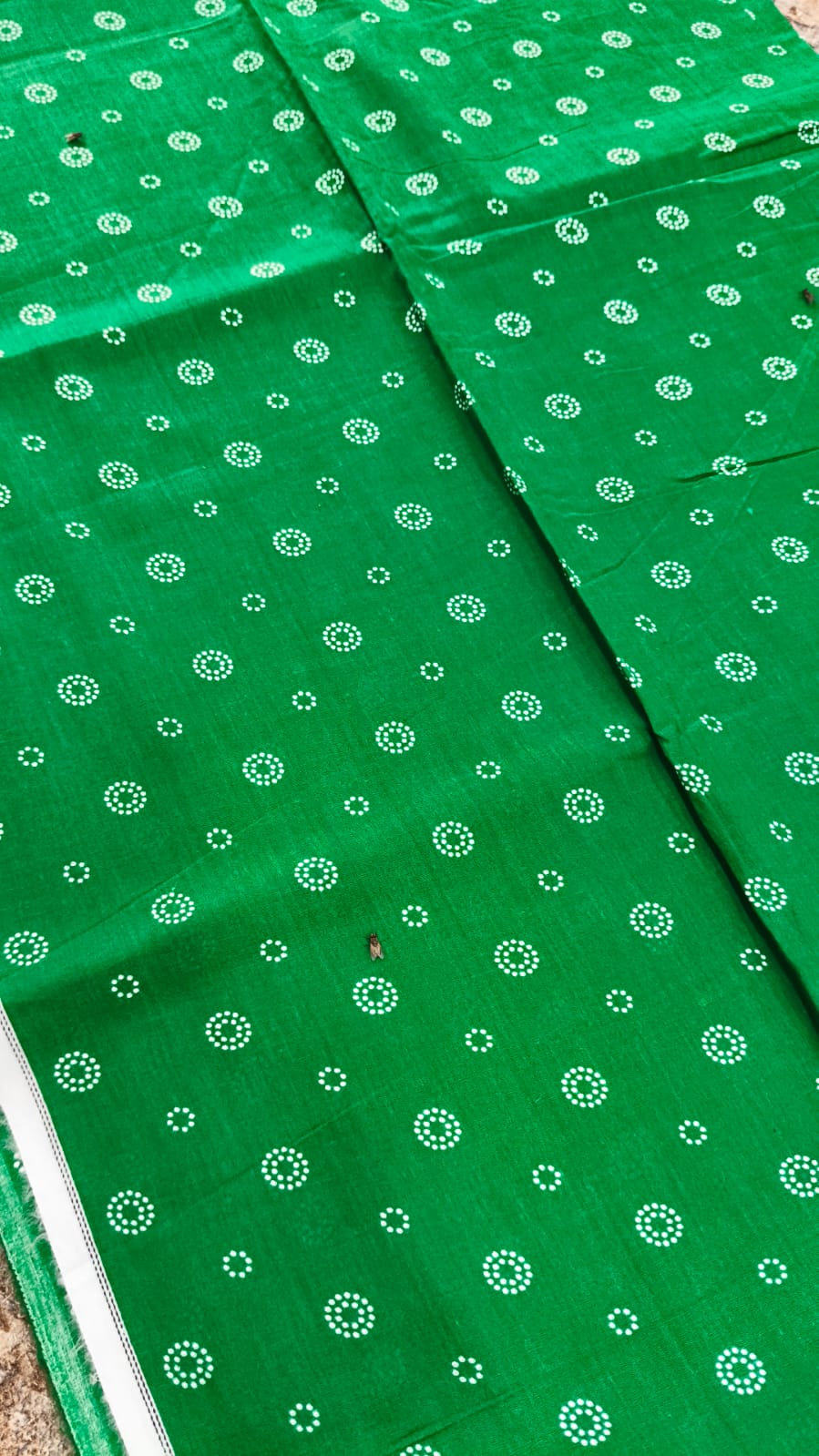 Classic Green Dotted Printed 2 Piece Lawn Suit – Premium Unstitched Loose