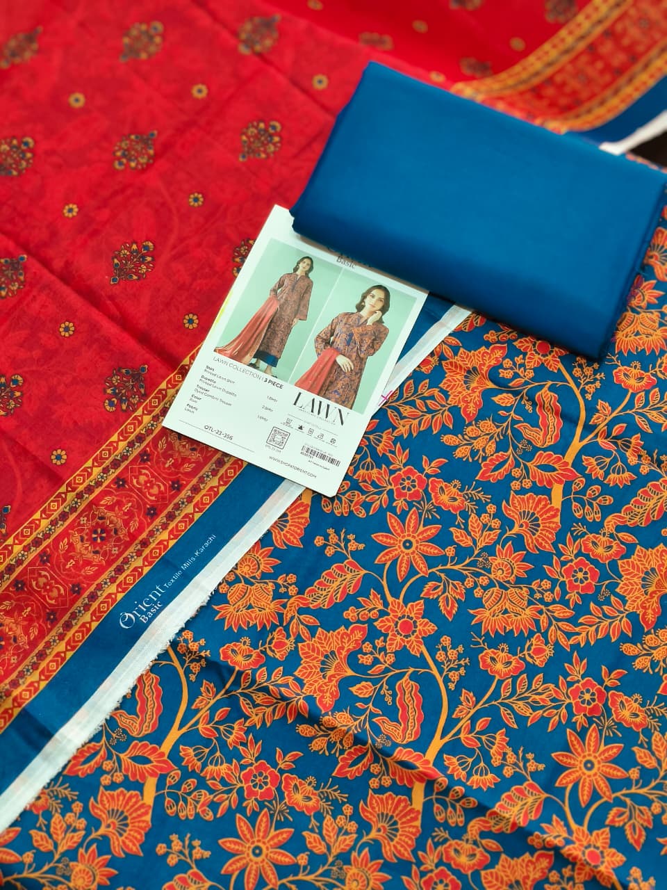Orient Printed Lawn 3 Piece Suit for Women