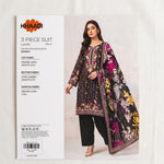 Khaadi 3-piece suit with a model wearing it on a white background