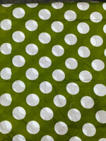 Al Rashid Mehndi Polka Dots Printed Premium Lawn Cut Piece