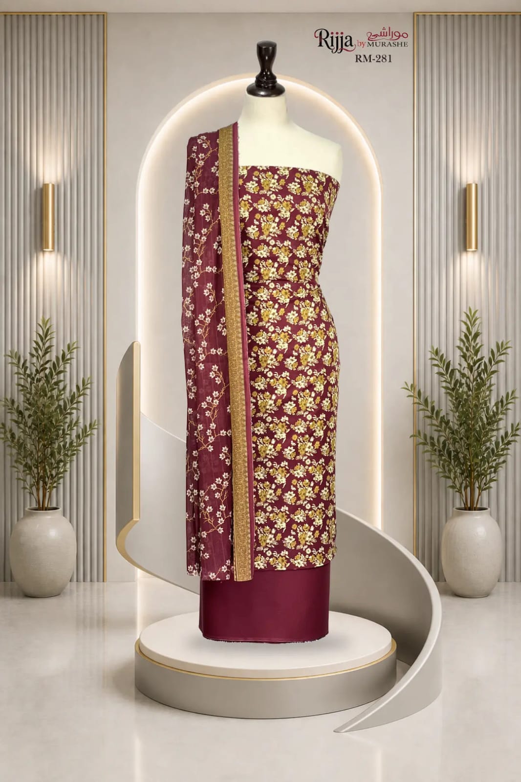 Murashe by Bin Amin Premium Lawn Unstitched 3 Piece Suit