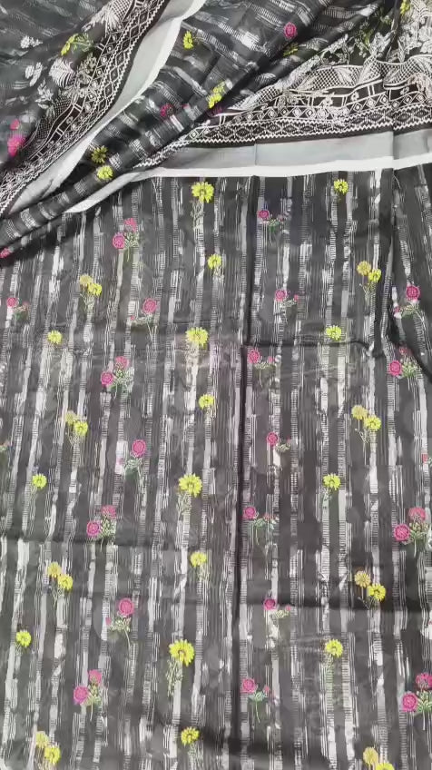 Original Khaadi Factory Leftover Lawn Digital Print 3 Piece Dress | Women's Summer Collection