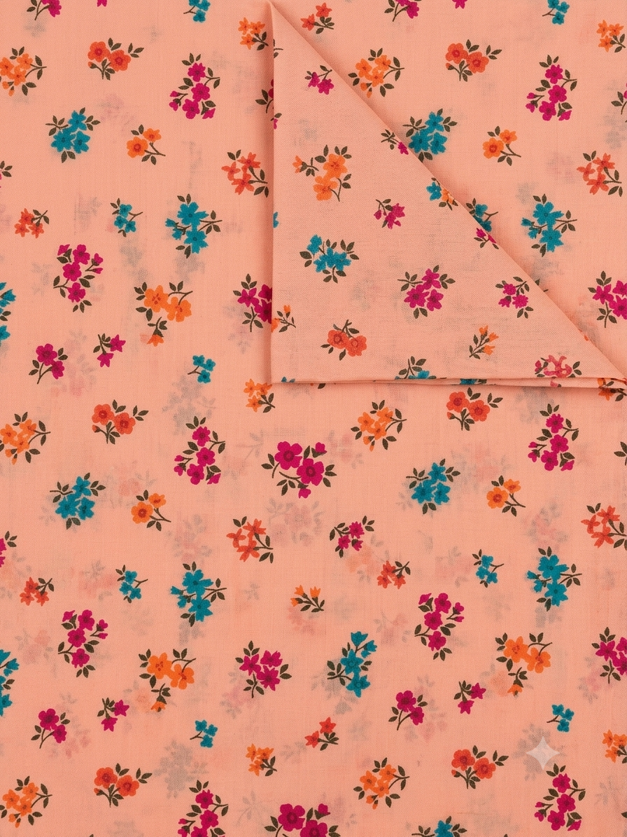 Premium Printed Lawn Fabric  | Soft Summer Lawn | Ittehad Cut Piece
